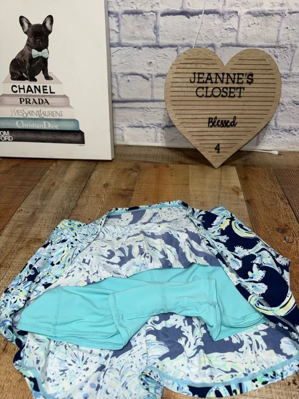 Lilly Pulitzer - High Tide Navy Scuba Doo, Athletic Skirt